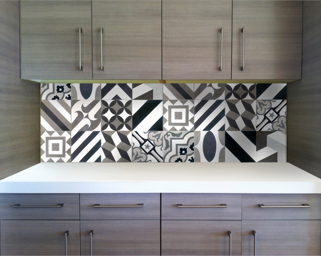 Cement Tile Kitchen Backsplash